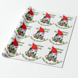 Siberian Husky Weihnachten Geschenkpapier