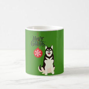 Siberian Husky Weihnachten Kaffeetasse