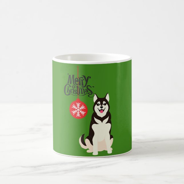 Siberian Husky Weihnachten Kaffeetasse (Mittel)