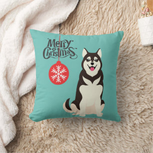 Siberian Husky Weihnachten Kissen