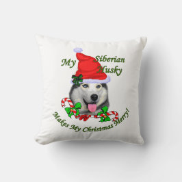 Siberian Husky Weihnachten Kissen