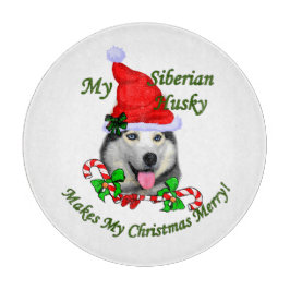 Siberian Husky Weihnachten Schneidebrett