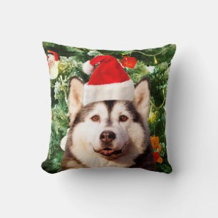 Siberian Husky Weihnachtsbaum Ornamente Schneemann Kissen