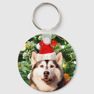 Siberian Husky Weihnachtsbaum Ornamente Schneemann Schlüsselanhänger