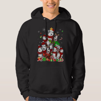 Siberian Husky Weihnachtsbaum Xmas Geschenk Hund L Hoodie