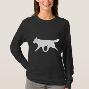 Siberian Husky White Silhouette T-Shirt