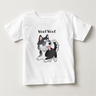 Siberian Husky Woof Woof Baby T - Shirt