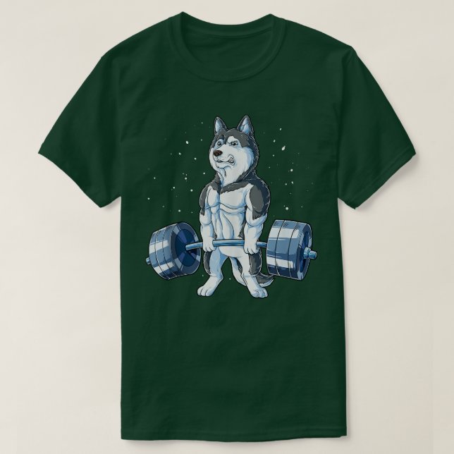 Siberisch Husky Weightlift Funny Deadlift Männer F T-Shirt (Design vorne)