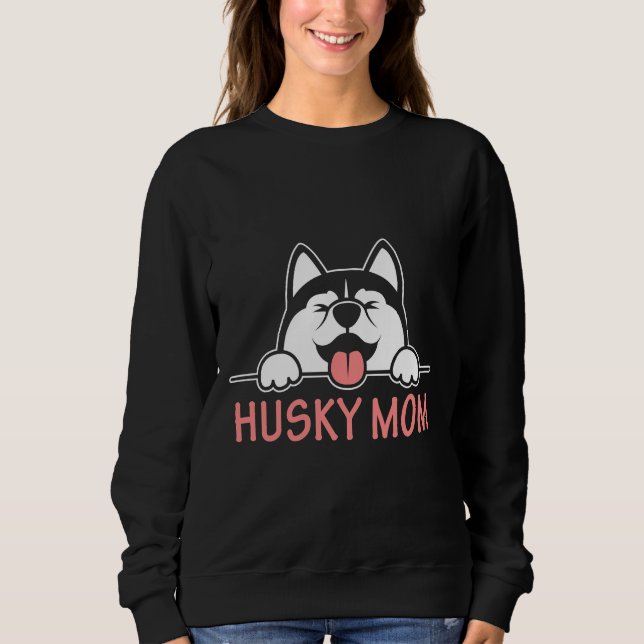 Siberische Husky-Mama 9 Sweatshirt (Vorderseite)