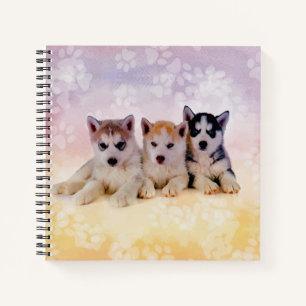 Siberische Husky-Welpen Notizbuch