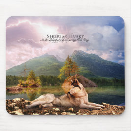 Siberischer Husky am Lakeshore im Herbst - Persona Mousepad