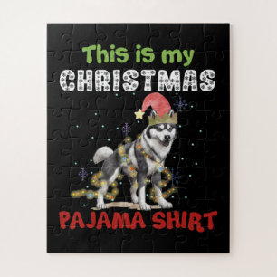 Siberischer Husky Das ist mein Weihnachtspajama Xm Puzzle