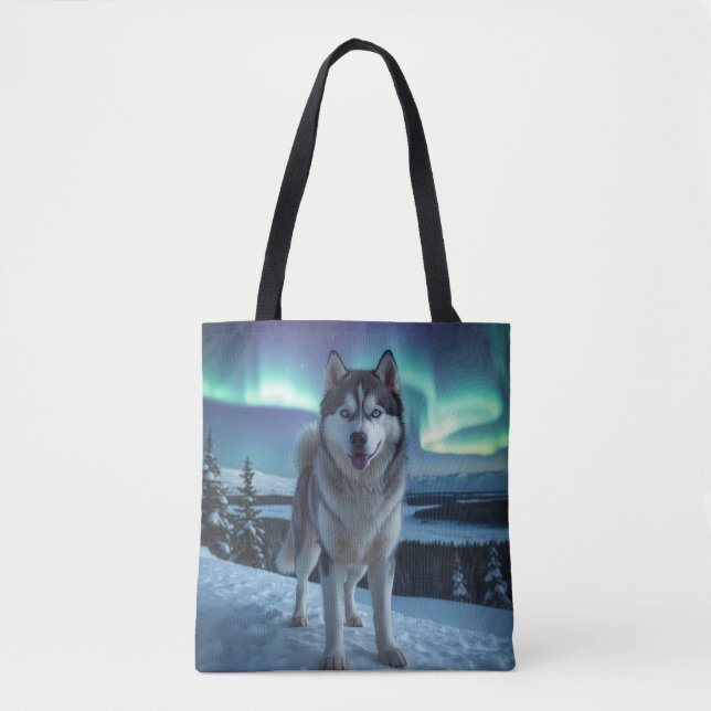 Siberischer Husky Elegante Schultertour Beutel (Vorderseite)