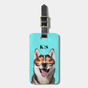 Siberischer Husky-Gepäcktag Gepäckanhänger