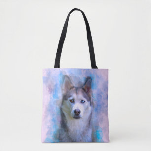 Siberischer Husky Hund Farbe Farbe Farbe Malerei