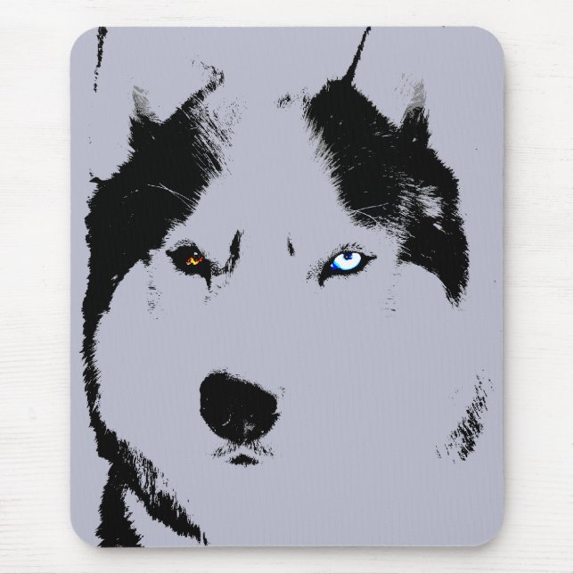 Siberischer Husky Mousepad gibt Malamute Schlitten (Vorne)