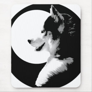 Siberischer Husky Mousepad gibt Malamute Schlitten