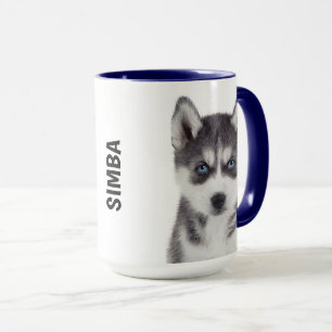 Siberischer Husky personalisierter Schlamm Tasse