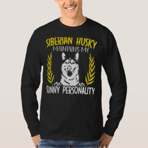 Siberischer Husky pflegt meinen sonnigen Hund T-Shirt