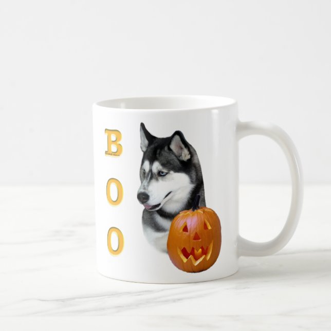Siberischer Husky (schwarz) Boo Tasse (Rechts)