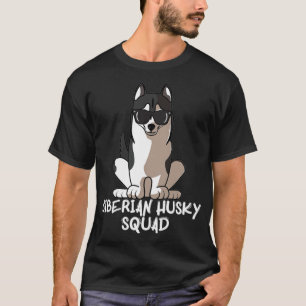 Siberischer Husky-Squad mit Sonnenbrille Funny Coo T-Shirt