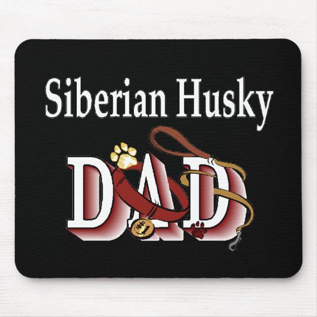 Siberischer Husky-Vater Mousepad (Vorne)