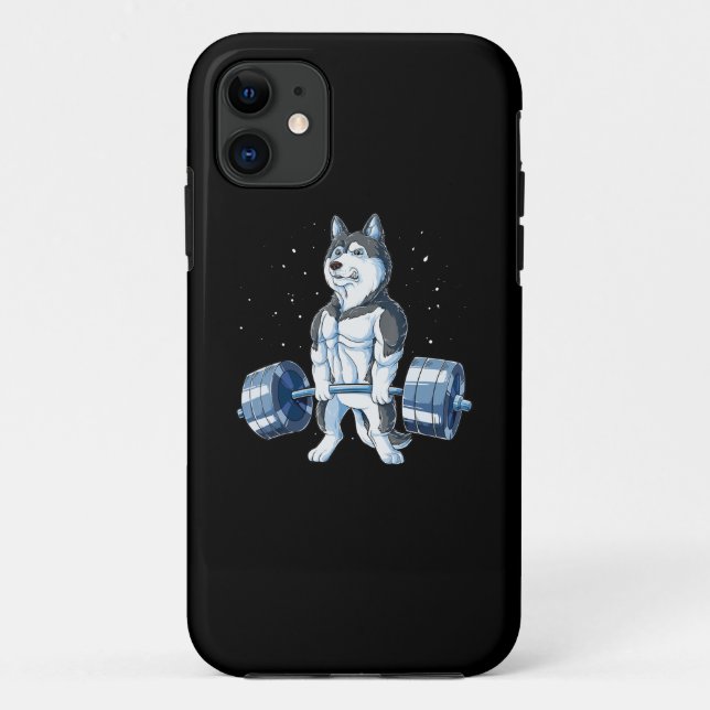 Siberischer Husky Weightlift Funny Deadlift Männer Case-Mate iPhone Hülle (Rückseite)