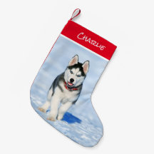 Siberischer Husky Weihnachtsfest-Strumpf