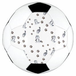 Siberischer Husky Welpe Hund Pet Paw Prints Tracks Fußball