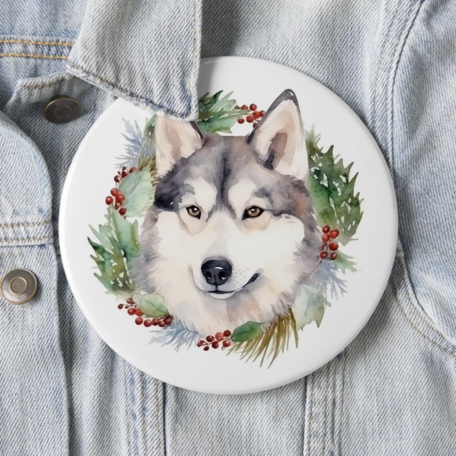 Siberischer Weihnachtsmann Weihnachtsmann Button (Beispiel)