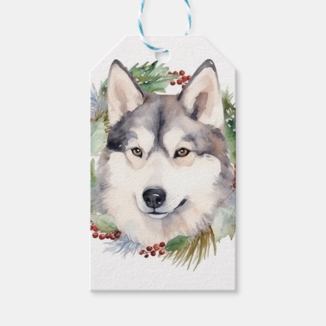 Siberischer Weihnachtsmann Weihnachtsmann Geschenkanhänger (Vorderseite)