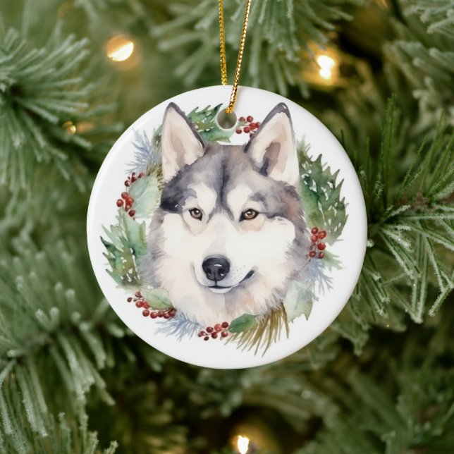 Siberischer Weihnachtsmann Weihnachtsmann Keramik Ornament (Baum)