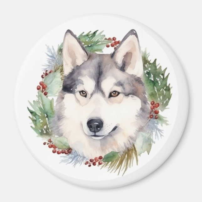 Siberischer Weihnachtsmann Weihnachtsmann Magnet (Vorne)