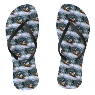 Siberischer Weihnachtsschnee Flip Flops