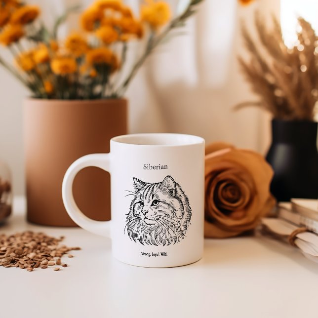 Siberisches Cat Portrait Kaffeetasse (Von Creator hochgeladen)