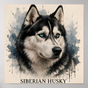 Sibirian Husky Abenteuer Hundeliebhaber Geschenk Poster