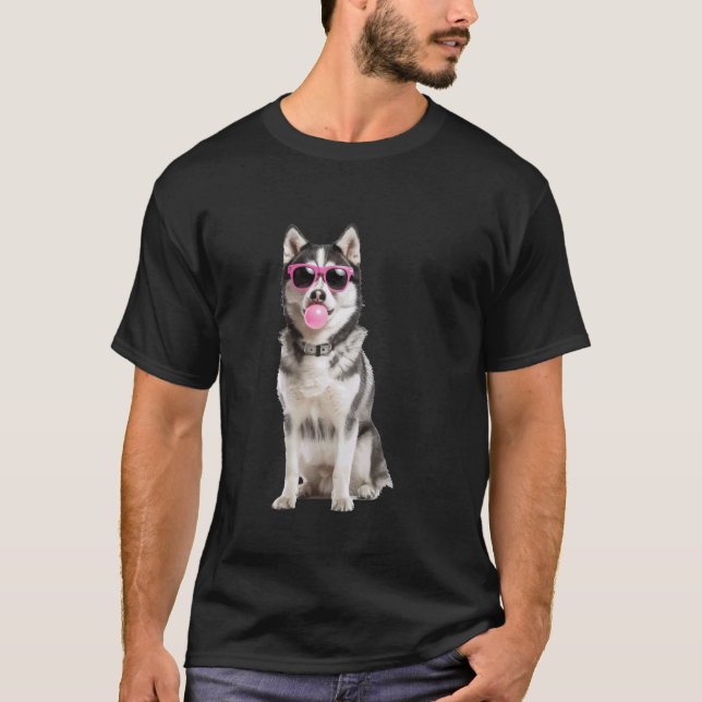 Sibirian Husky-Bubble Gum T-Shirt (Vorderseite)