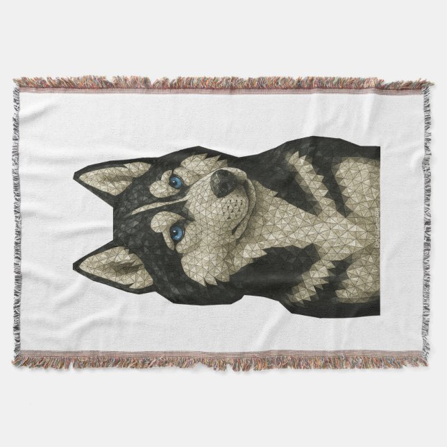 Sibirian Husky-Edelstein Decke (Vorderseite)