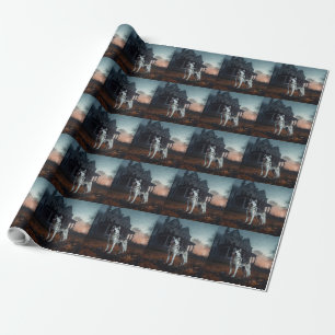 Sibirian Husky Halloween Gruselig Geschenkpapier
