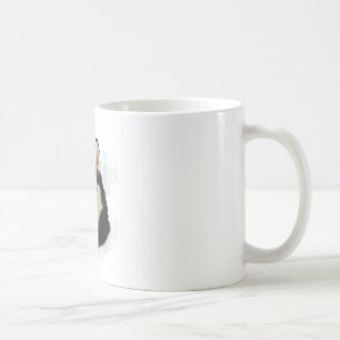 Sibirian Husky Hund Wasserfarben-Kunstmalerei Tasse