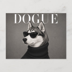 Sibirian Husky Luxus-Editorial Postkarte