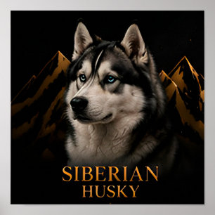 Sibirian Husky Northern Spirit Kollektion Poster