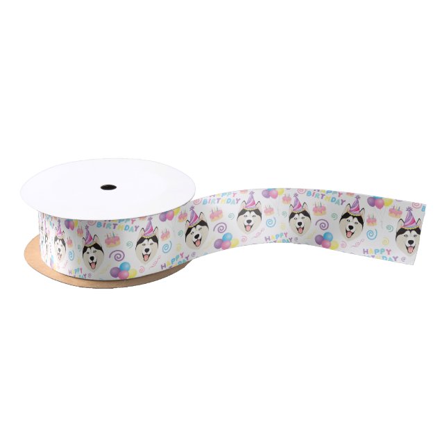 Sibirian Husky Satinband (Spule)