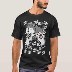 Sibirian Husky Videospiel Noob Oof Kinder Jungen T-Shirt