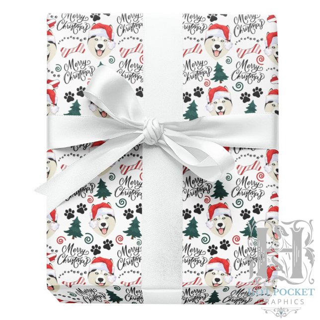 Sibirian Husky Weihnachtspapier Geschenkpapier (Von Creator hochgeladen)