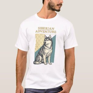 Sibirien-Abenteuer Husky – Vintage Outdoor T-Shirt