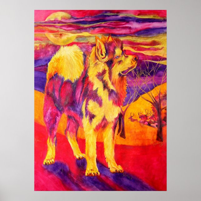 Sibirien Husky Animal Lovers Canvas Print Poster (Vorne)