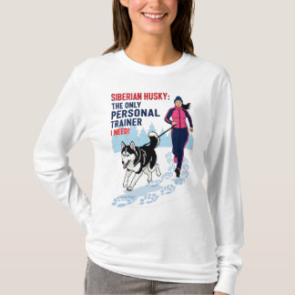 Sibirien Husky, der einzige Personal Trainer, den T-Shirt