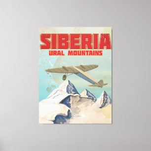Sibirien Ural-Gebirge Vintage-Reiseposter Leinwanddruck