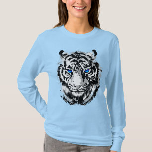 Sibirienweißer Tiger Kopf - Tiger Blue Eyes T-Shirt